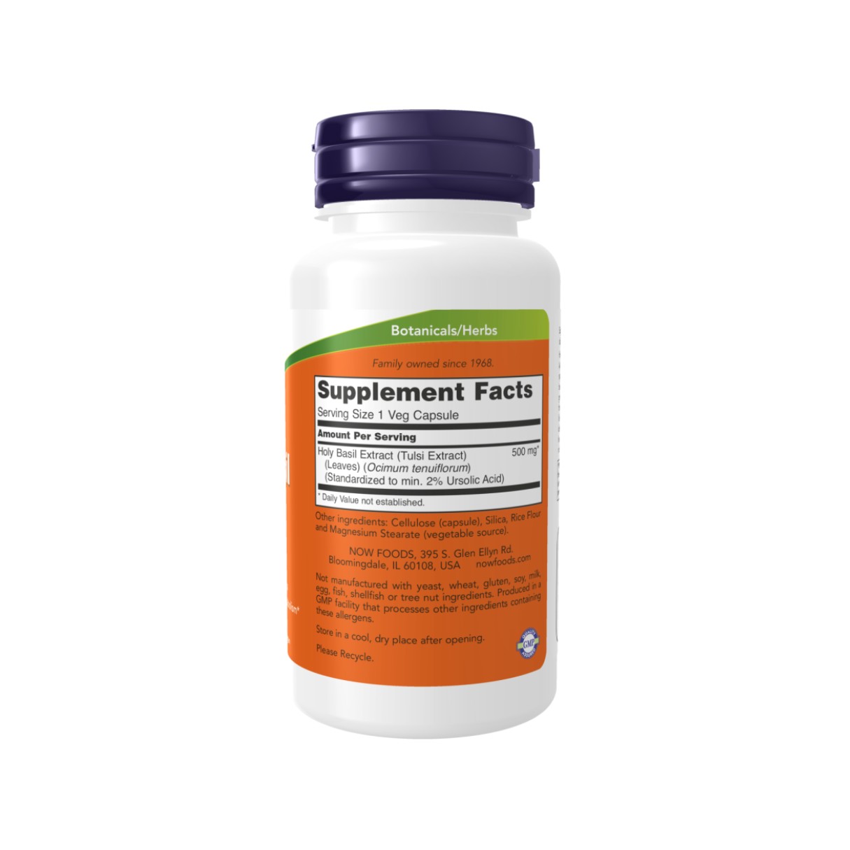 Holy Basil Extract Now 500mg 90 Veg Capsules SWANZA