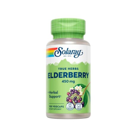Solaray Elderberry Berry & Flower 450mg 100 Veg Caps