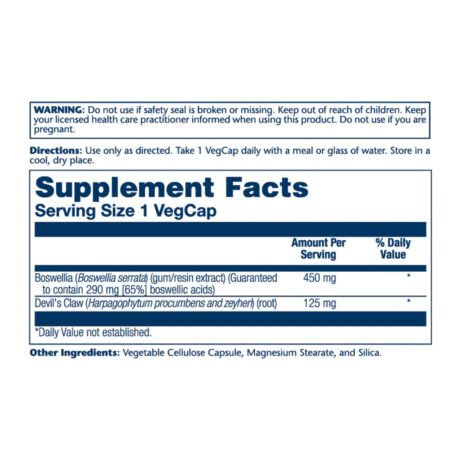 Solaray Elderberry Berry & Flower 450mg 100 Veg Caps Supplement Facts