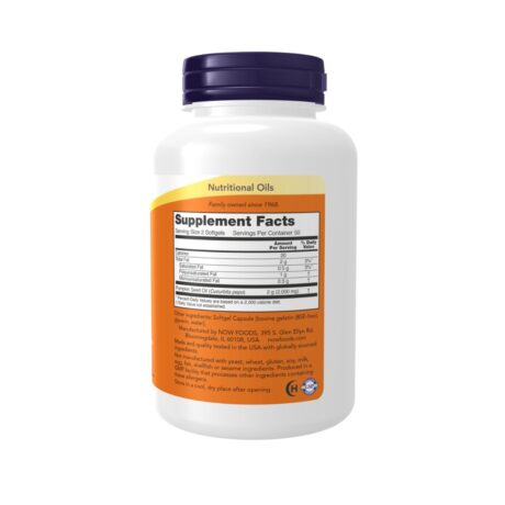 Now Pumpkin Seed Oil 1000mg 100 Softgels Supplement Facts