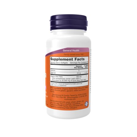Now Aloe Vera 10,000mg 100 Softgels Supplement Facts