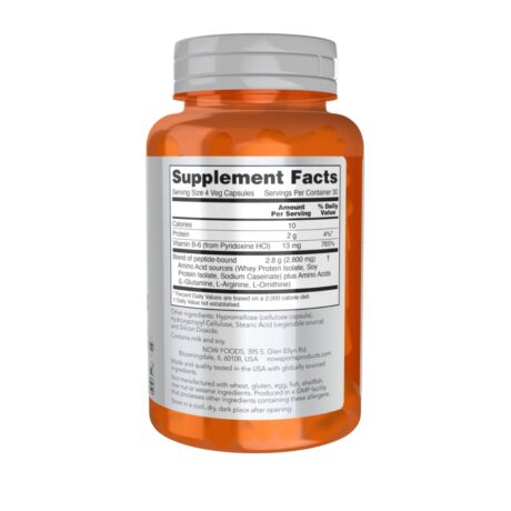 Now Amino Complete 120 Veg Capsules Supplement Facts