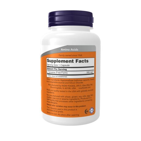 733739001627-Now L-Tyrosine 500mg 120 Capsules