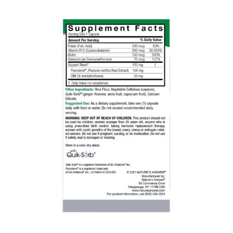 Nature's Answer Pueraria Mirifica 60 Veg Caps Info