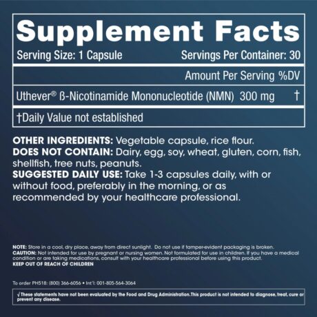 ProHealth NMN Pro™ Uthever® 300mg 30 Servings Info