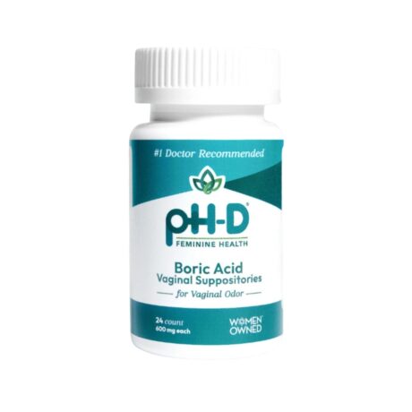 pH-D Feminine Health Boric Acid 600mg 24 Vaginal Suppositories