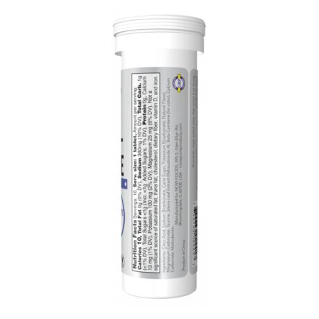 Now Foods Electrolytes Hydrate Effervescent Lemon Lime 10 Tablets Supplement Facts