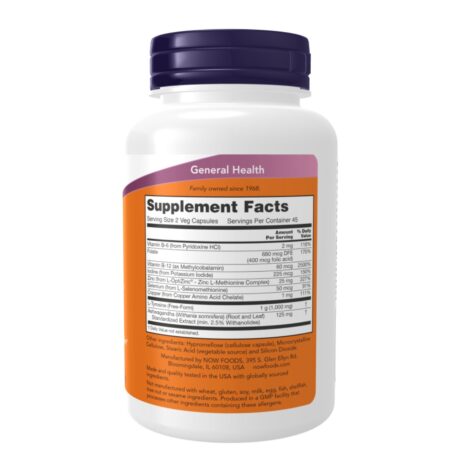 Now Foods Thyroid Energy 90 Veg Capsules Supplement Facts